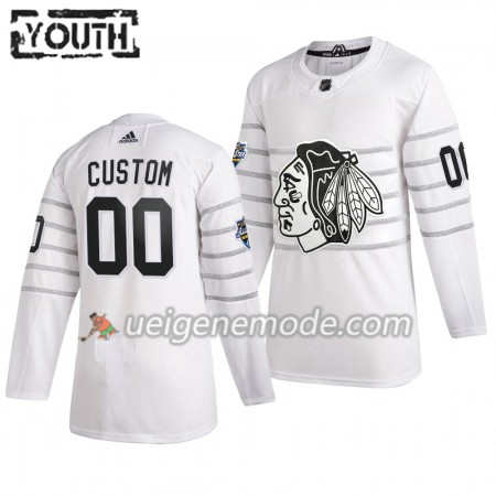 Kinder Chicago Blackhawks Trikot Custom Weiß Adidas 2020 NHL All-Star Authentic
